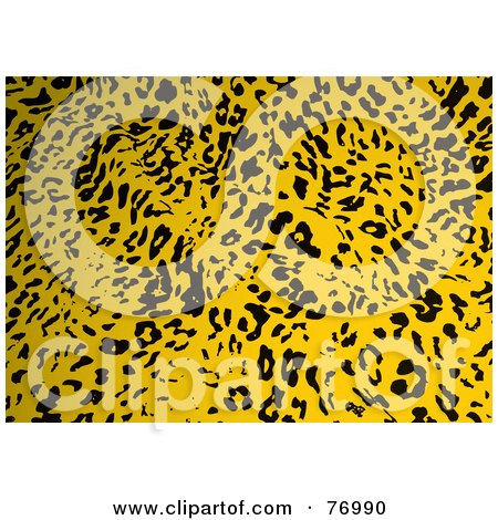 Royalty-Free (RF) Clipart Illustration of a Yellow Sand Leopard Print Pattern by michaeltravers