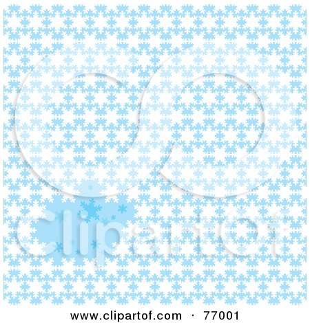 Royalty-Free (RF) Clipart Illustration of a Blue And White Snowflake Background by michaeltravers