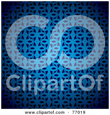 Royalty-Free (RF) Clipart Illustration of a Background Of Blue Swirly Design Patterns by michaeltravers