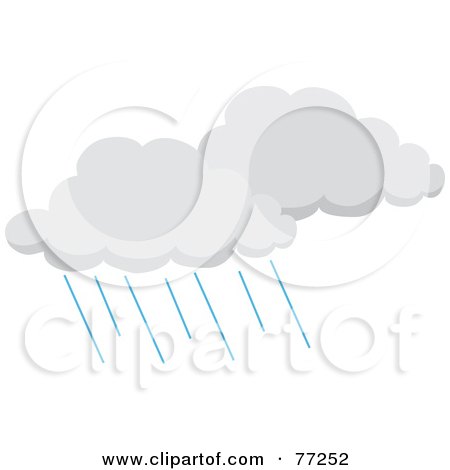 Royalty-Free (RF) Clipart Illustration of Gray Clouds Pouring Down Rain by Rosie Piter