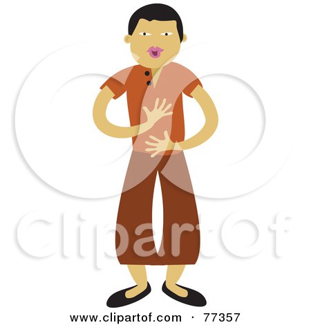 Royalty-Free (RF) Clipart Illustration of a Stressed Out Asian Boy Breathing by Prawny