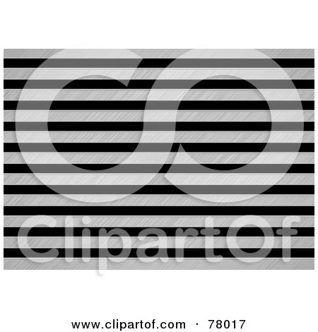 Royalty-Free (RF) Clipart Illustration of a Background Of Horizontal Brushed Metal Slats by michaeltravers