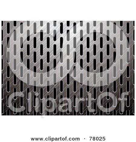 Royalty-Free (RF) Clipart Illustration of a Brushed Dark Metal Grate Background by michaeltravers