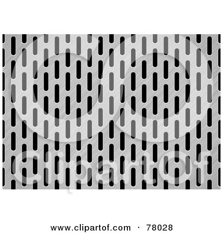 Royalty-Free (RF) Clipart Illustration of a Brushed Silver Metal Grate Background by michaeltravers