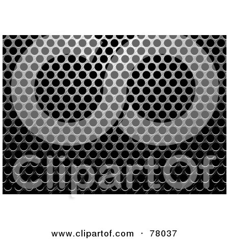 Royalty-Free (RF) Clipart Illustration of a Brushed Metal Holed Grate Background by michaeltravers