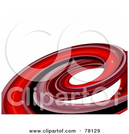 Royalty-Free (RF) Clipart Illustration of a Red Motion Coil Abstract Background On White by KJ Pargeter