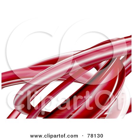 Royalty-Free (RF) Clipart Illustration of a Red Motion Abstract Background On White by KJ Pargeter