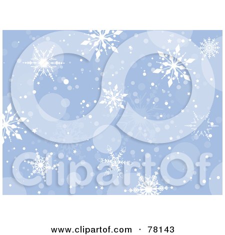 Royalty-Free (RF) Clipart Illustration of a Pastel Blue Snowflake Christmas Background by KJ Pargeter