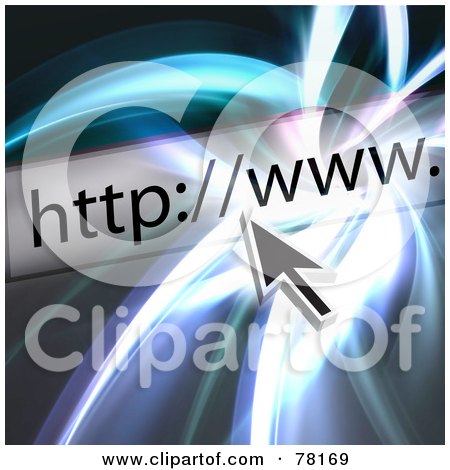 Royalty-Free (RF) Clipart Illustration of a Cursor And URL Bar Over A Fractal by Arena Creative