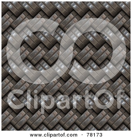 Royalty-Free (RF) Clipart Illustration of a Background Of Weaved Woven Metal by Arena Creative