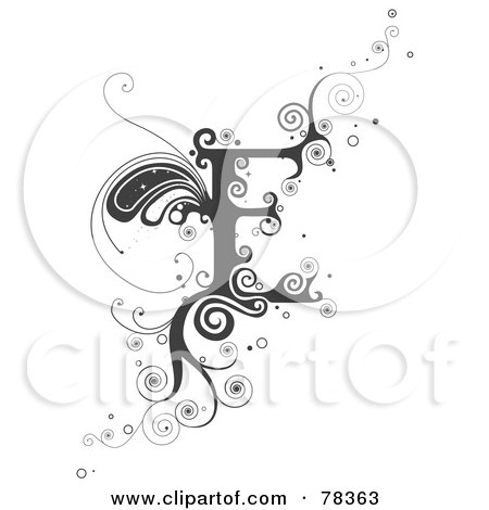 Royalty-Free (RF) Clipart Illustration of a Vine Alphabet Letter E by BNP Design Studio