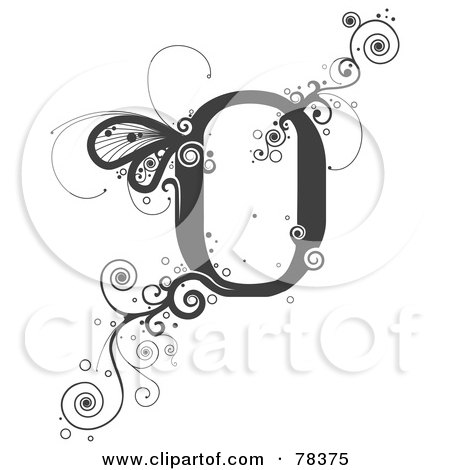 Royalty-Free (RF) Clipart Illustration of a Vine Alphabet Letter O by BNP Design Studio