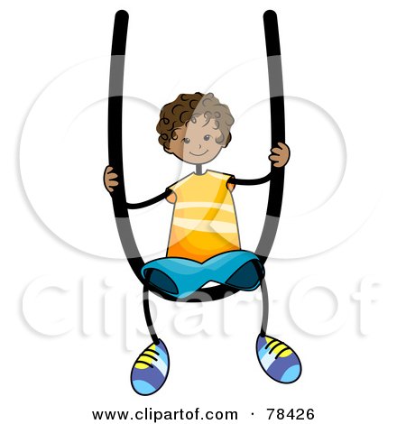 Royalty-Free (RF) Clipart Illustration of a Stick Kid Alphabet Letter U With A Boy by BNP Design Studio