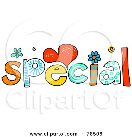 Royalty-Free (RF) Clipart Illustration of a Colorful Special Word by Prawny