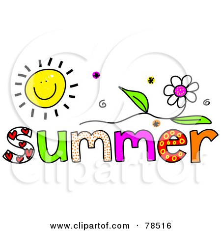 Royalty-Free (RF) Clipart Illustration of a Colorful Summer Word by Prawny