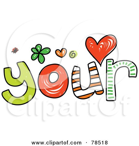 Royalty-Free (RF) Clipart Illustration of a Colorful Your Word by Prawny