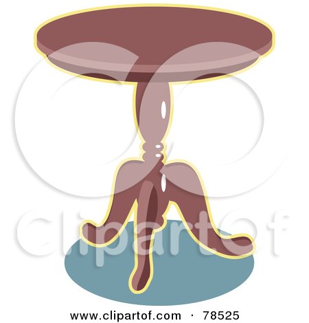 Royalty-Free (RF) Clipart Illustration of a Small Wooden End Table by Prawny