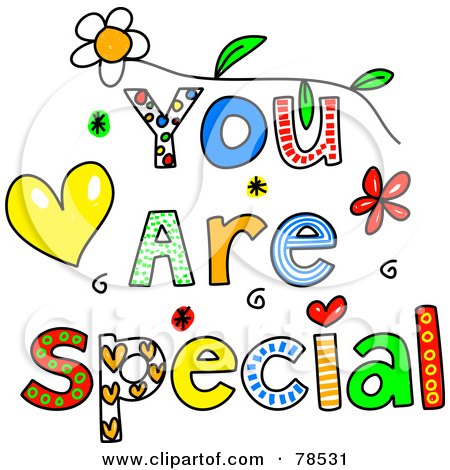Royalty-Free (RF) Clipart Illustration of Colorful You Are Special Words by Prawny