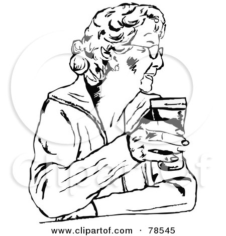 Royalty-Free (RF) Clipart Illustration of a Black And White Woman Holding a Pint by Prawny