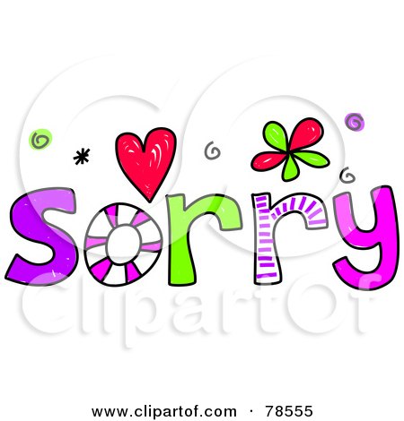 Royalty-Free (RF) Clipart Illustration of a Colorful Sorry Word by Prawny