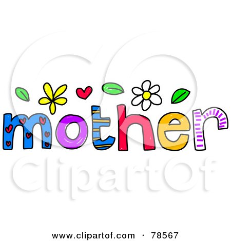Royalty-Free (RF) Clipart Illustration of a Colorful Mother Word by Prawny