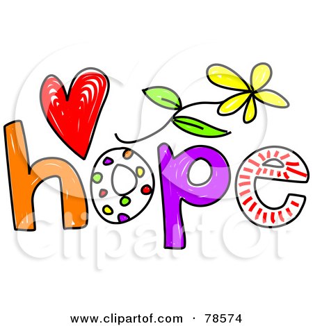 Royalty-Free (RF) Clipart Illustration of a Colorful Hope Word by Prawny