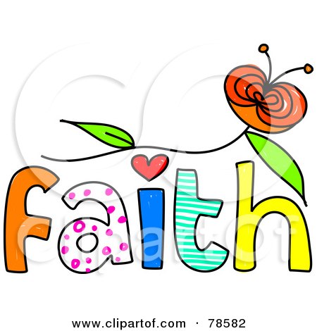 Royalty-Free (RF) Clipart Illustration of a Colorful Faith Word by Prawny