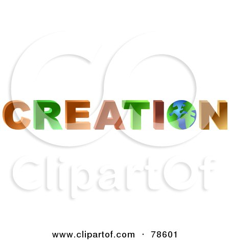 Royalty-Free (RF) Clipart Illustration of a 3d Word Creation With Earth As The O by Prawny