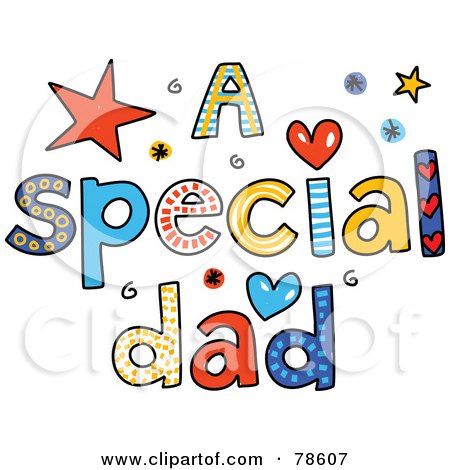 Royalty-Free (RF) Clipart Illustration of Colorful Letters Spelling A Special Dad by Prawny