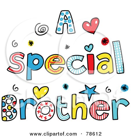 Royalty-Free (RF) Clipart Illustration of Colorful Letters Spelling A Special Brother by Prawny