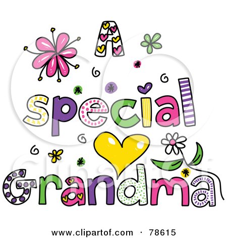 Royalty-Free (RF) Clipart Illustration of Colorful Letters Spelling A Special Grandma by Prawny