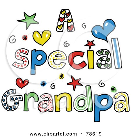 Royalty-Free (RF) Clipart Illustration of Colorful Letters Spelling A Special Grandpa by Prawny