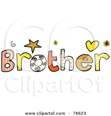 Royalty-Free (RF) Clipart Illustration of a Colorful Brother Word by Prawny