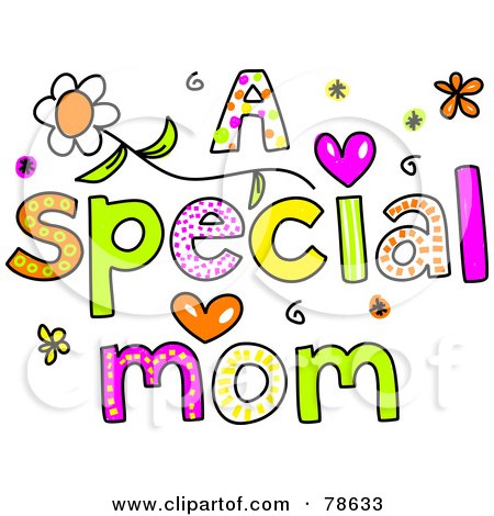Royalty-Free (RF) Clipart Illustration of Colorful Letters Spelling A Special Mom by Prawny