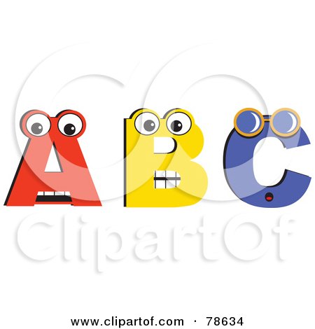 Royalty-Free (RF) Clipart Illustration of A B And C With Eyes by Prawny