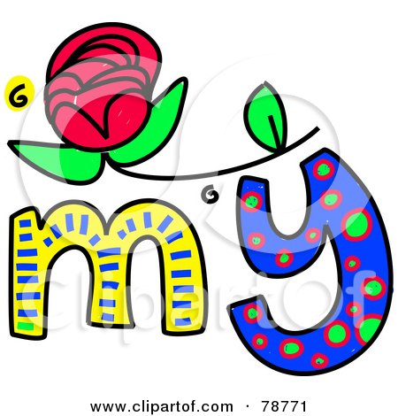 Royalty-Free (RF) Clipart Illustration of a Colorful My Word by Prawny