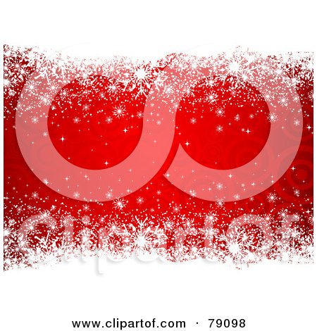 Royalty-Free (RF) Clipart Illustration of a White Snowflake Borders Over A Red Target Background by KJ Pargeter