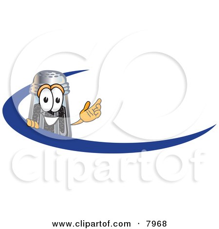 Clipart Picture of a Pepper Shaker Mascot Cartoon Character With a Blue Dash by Mascot Junction