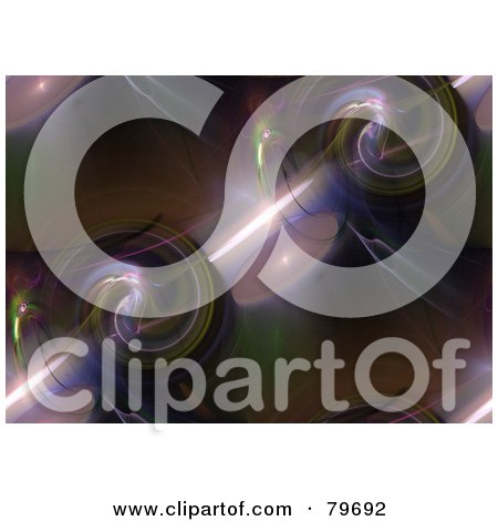 Royalty-Free (RF) Clipart Illustration of a Colorful Flare Fractal Swirl Background by oboy