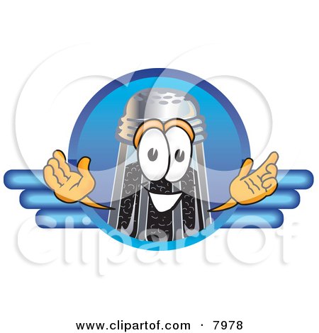 Clipart Picture of a Pepper Shaker Mascot Cartoon Character Logo by Mascot Junction
