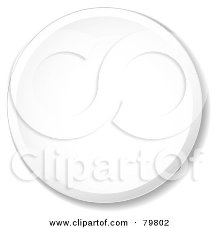 Royalty-Free (RF) Clipart Illustration of a White Round Dinner Plate by michaeltravers