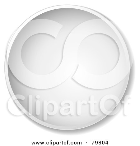 Royalty-Free (RF) Clipart Illustration of a White Circular Dinner Plate by michaeltravers