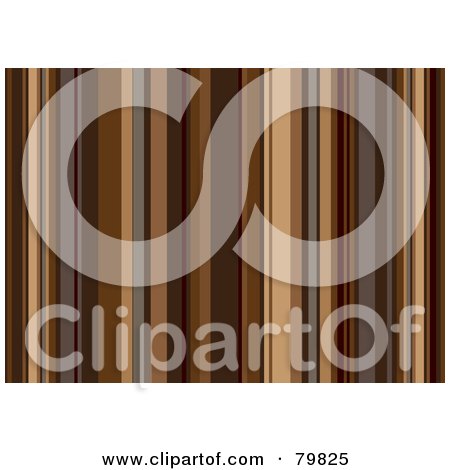 Royalty-Free (RF) Clipart Illustration of a Brown Vertical Stripe Background In Coffee Hues by michaeltravers