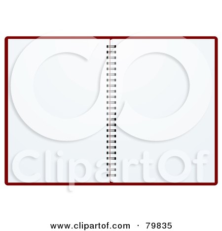 Royalty-Free (RF) Clipart Illustration of a Open Blank Page Ring Binder by michaeltravers