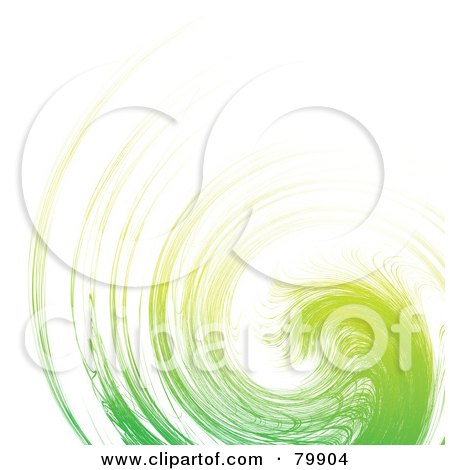 Royalty-Free (RF) Clipart Illustration of a Green Eco Swirl On White by MilsiArt