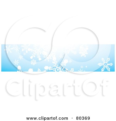 Royalty-Free (RF) Stock Illustration of a Blue Winter Snowflake Website Border by xunantunich