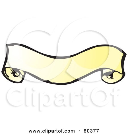 Royalty-Free (RF) Stock Illustration of a Golden Gradient Banner With A Black Outline by xunantunich