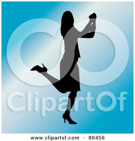 https://images.clipartof.com/small/80456-Royalty-Free-RF-Clipart-Illustration-Of-A-Black-Silhouetted-Happy-Businesswoman-Kicking-Up-Her-Heels-And-Doing-A-Happy-Dance.jpg