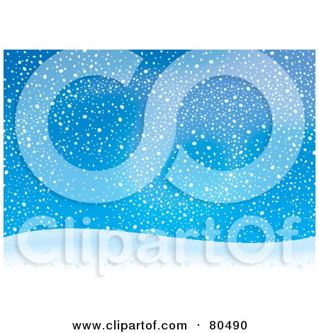 Royalty-Free (RF) Clipart Illustration of Snow Swirling In The Wind Over A Hill by Alex Bannykh