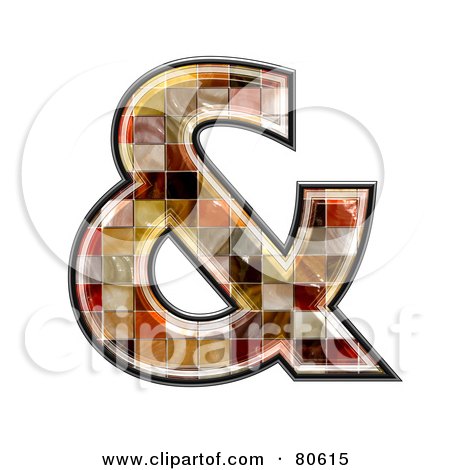 Royalty-Free (RF) Clipart Illustration of a Ceramic Tile Symbol; Ampersand by chrisroll